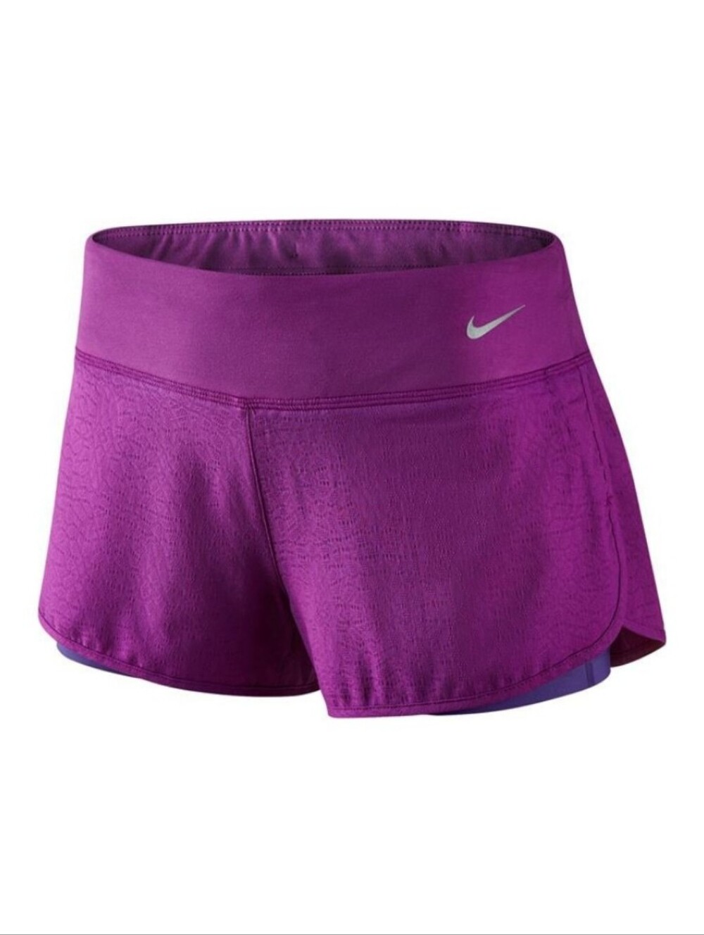 Nike Dry Fit Rival Jacquard 3-inch Women's Shorts Purple (size S)